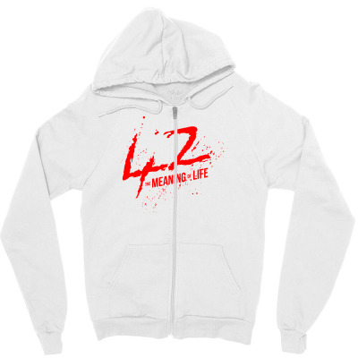 42 The Meaning Life Zipper Hoodie Designed By Icang Waluyo
