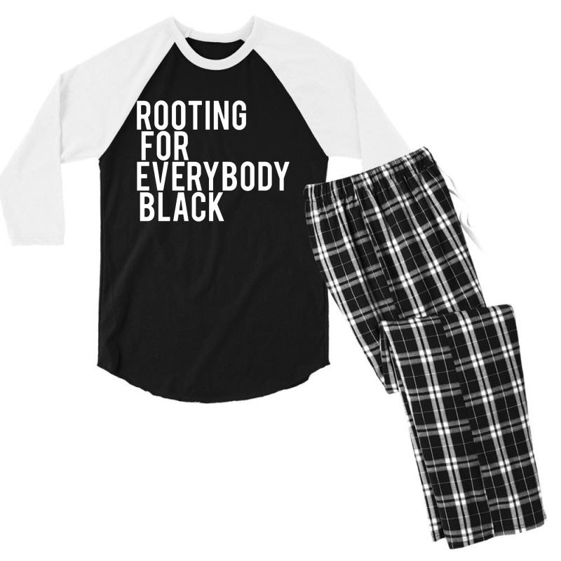 Rooting For Everybody Black Men's 3/4 Sleeve Pajama Set | Artistshot