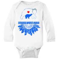 Womens Warrior Osteogenesis Imperfecta Awareness T Shirt Long Sleeve Baby Bodysuit | Artistshot