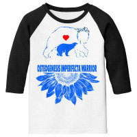 Womens Warrior Osteogenesis Imperfecta Awareness T Shirt Youth 3/4 Sleeve | Artistshot