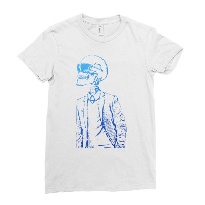 Gentleman Skull Ladies Fitted T-shirt Designed By Icang Waluyo