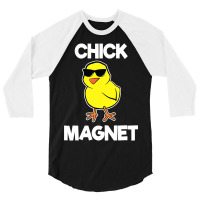 Chick Magnet Shirt Funny Boys Kids Easter Cool Chick T Shirt 3/4 Sleeve Shirt | Artistshot