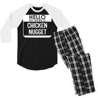 Chicken Nugget Costume Funny Easy Last Minute Halloween Gift T Shirt Men's 3/4 Sleeve Pajama Set | Artistshot