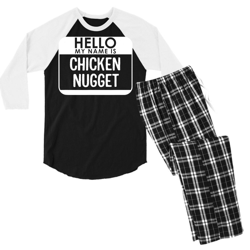 Chicken Nugget Costume Funny Easy Last Minute Halloween Gift T Shirt Men's 3/4 Sleeve Pajama Set | Artistshot