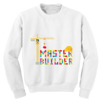 Master Builder Engineer Construction Building Bricks Blocks Youth Sweatshirt | Artistshot