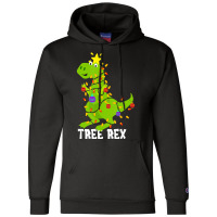 Tree Rex With Christmas Balls And Lighting Champion Hoodie | Artistshot