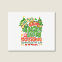 Tree Tops And Glisten Children To Nothing Christmas Landscape Canvas Print | Artistshot