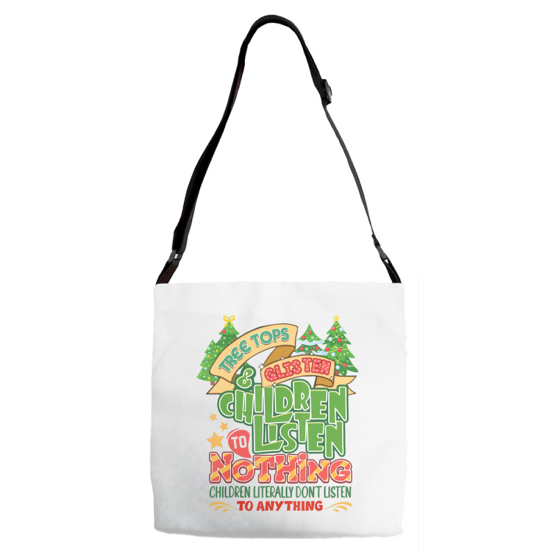 Tree Tops And Glisten Children To Nothing Christmas Adjustable Strap Totes | Artistshot