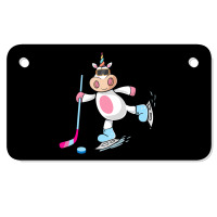 Unicorn Ice Hockey Player Kid Magical Animal Lover Motorcycle License Plate | Artistshot