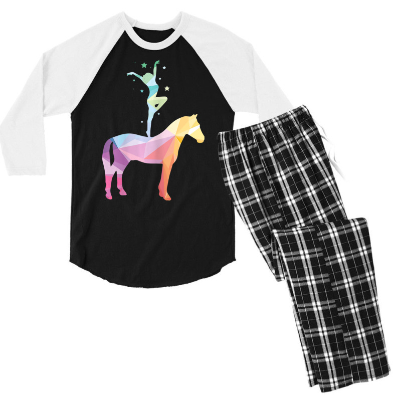 Vaulting Riding Equestrian Horses Sayings Girl Children Men's 3/4 Sleeve Pajama Set | Artistshot