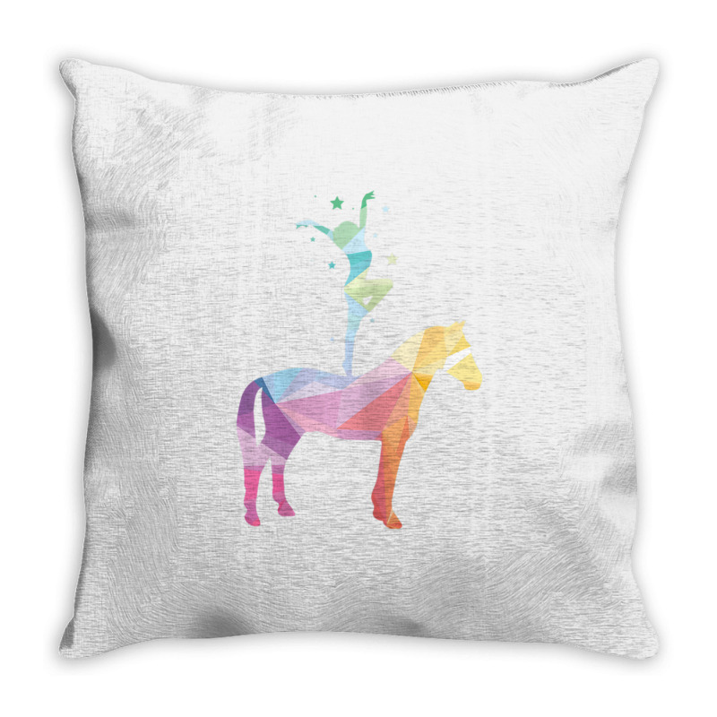 Vaulting Riding Equestrian Horses Sayings Girl Children Throw Pillow | Artistshot