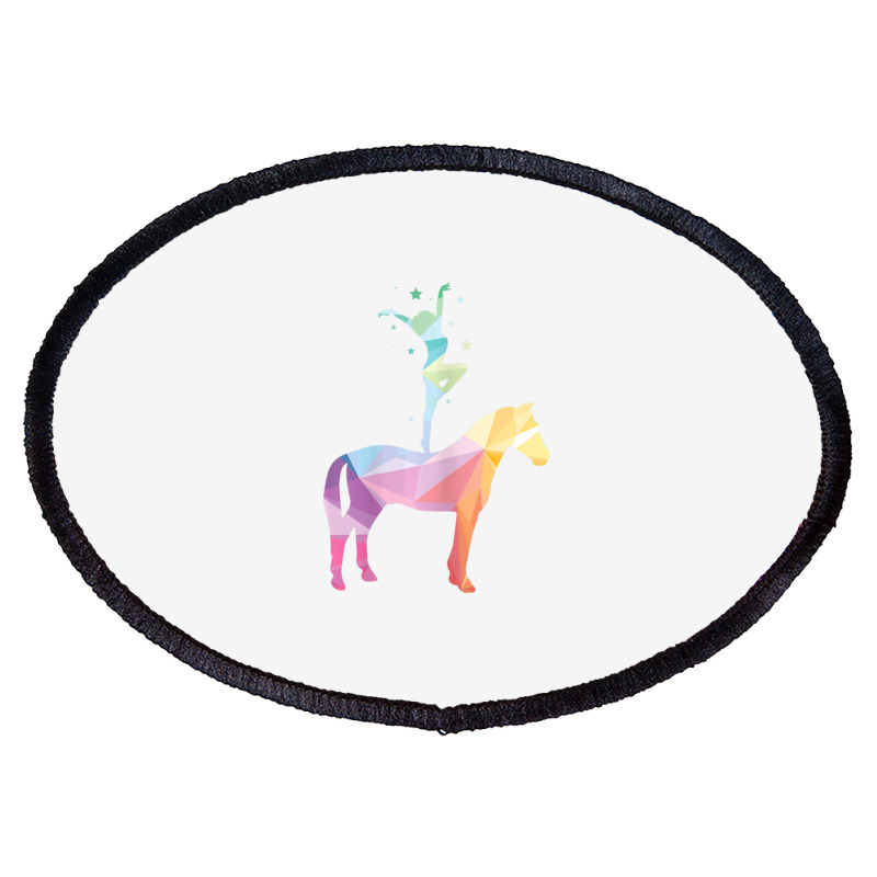 Vaulting Riding Equestrian Horses Sayings Girl Children Oval Patch | Artistshot