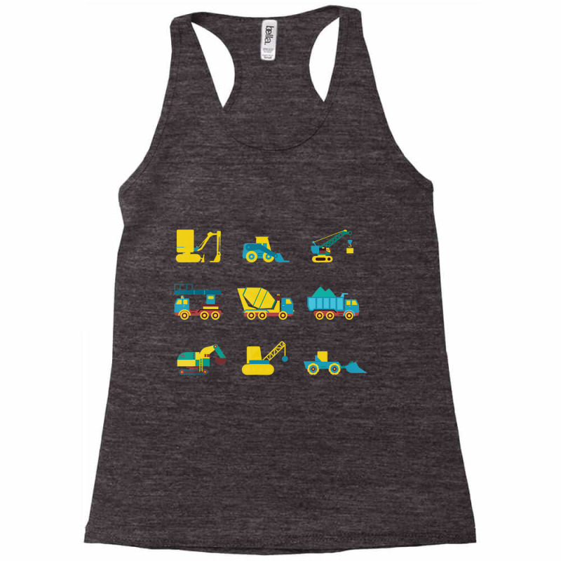 Vehicles Construction Site Children Toddlers Boy Girls Racerback Tank by obeilerutevd | Artistshot