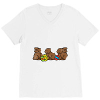 Where Did You Guys Go Chocolate Bunny Easter Kids V-neck Tee | Artistshot