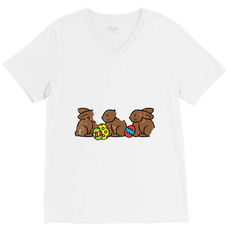 Where Did You Guys Go Chocolate Bunny Easter Kids V-neck Tee | Artistshot