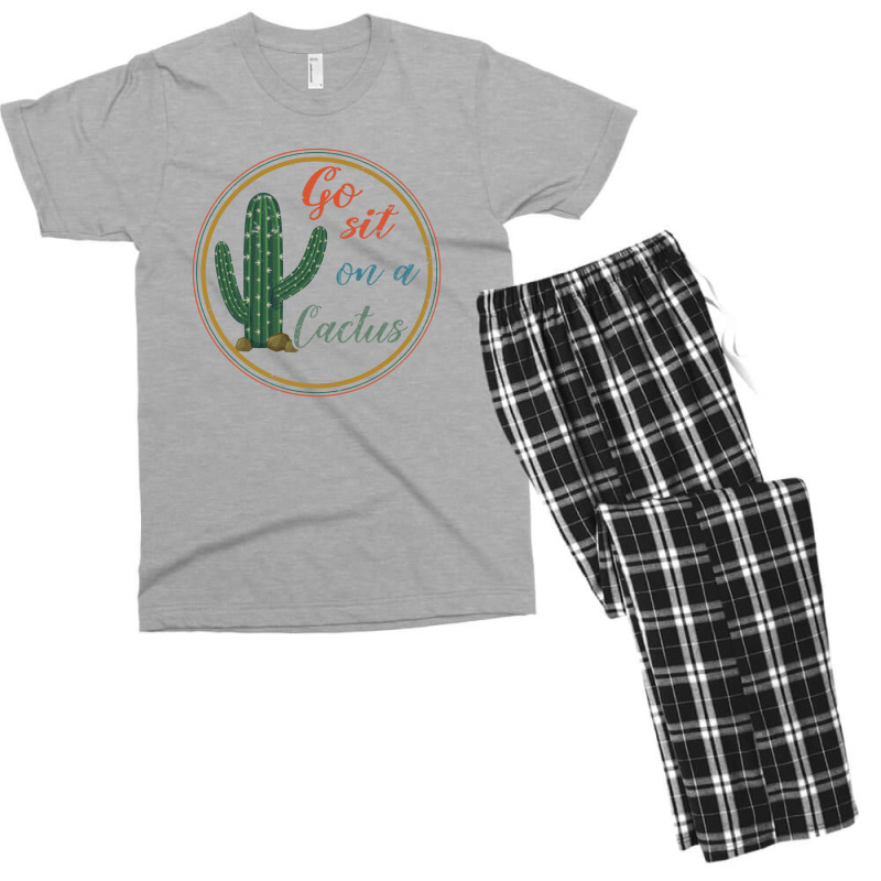 Go Sit On A Cactus Men's T-shirt Pajama Set | Artistshot