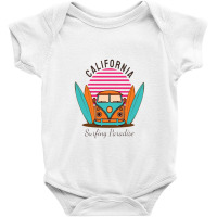 California Surfing Paradise Baby Bodysuit | Artistshot