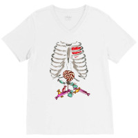 X Ray Halloween Children Candy Rib V-neck Tee | Artistshot