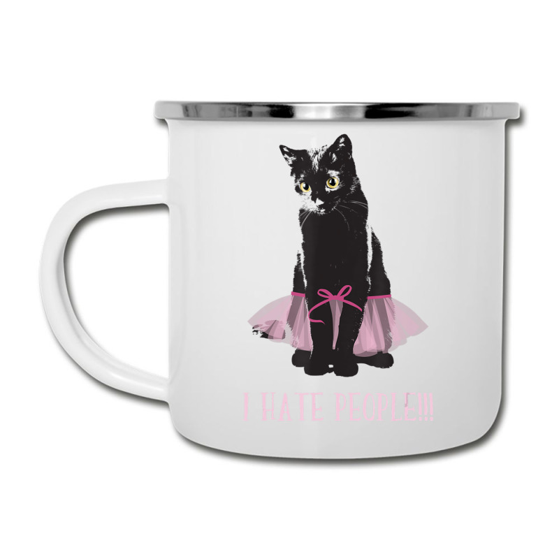 I Hate People Black Cat With Tutu Skirt Halloween Costume Camper Cup | Artistshot