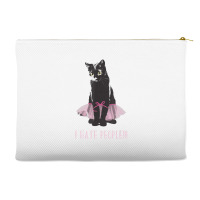 I Hate People Black Cat With Tutu Skirt Halloween Costume Accessory Pouches | Artistshot