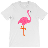 Pink Flamingo On One Leg For Bird & Nature Beach Fans Outfit T-shirt | Artistshot