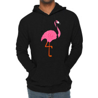 Pink Flamingo On One Leg For Bird & Nature Beach Fans Outfit Lightweight Hoodie | Artistshot