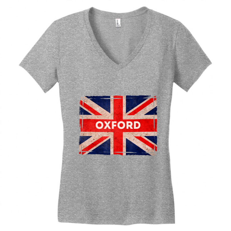 Oxford Flag Rowing Football University Rugby England City Women's V-Neck T-Shirt by thandlenesn | Artistshot