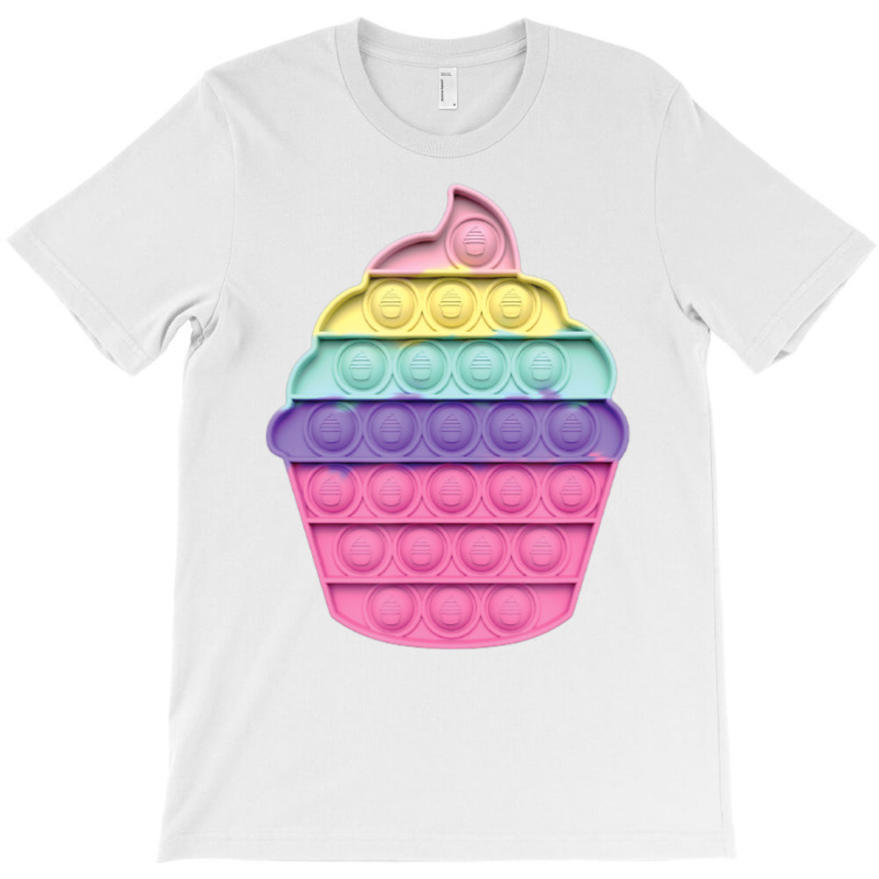 Pop It Fidget Game Colorful Cupcake For Children T-shirt | Artistshot