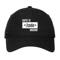 Coffee To Machine Code Geek Solver Coder Accounta Adjustable Cap | Artistshot