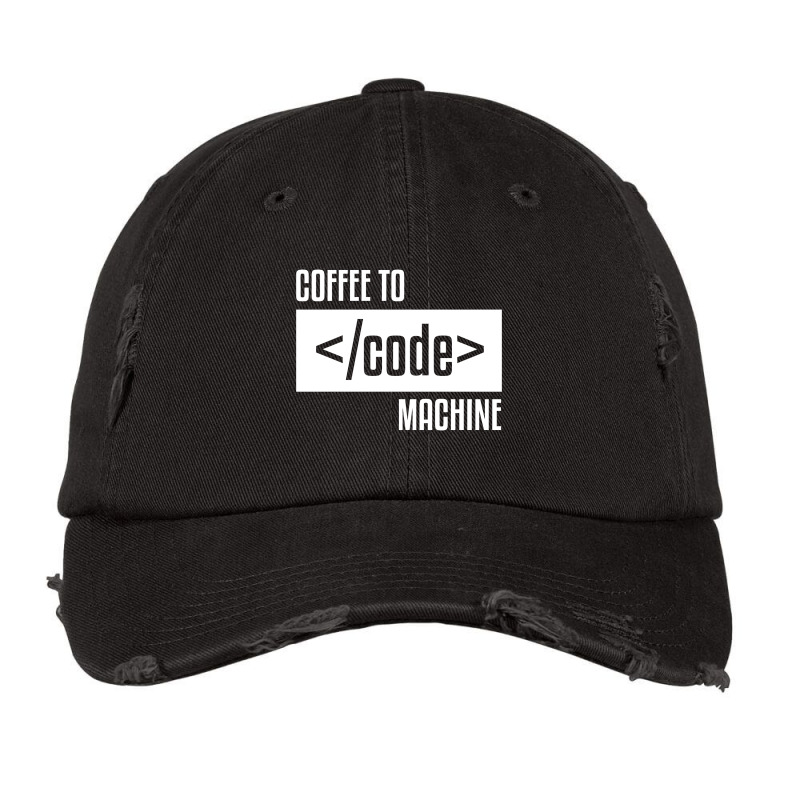 Coffee To Machine Code Geek Solver Coder Accounta Vintage Cap by zackky | Artistshot