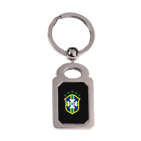 Brazil Silver Rectangle Keychain | Artistshot