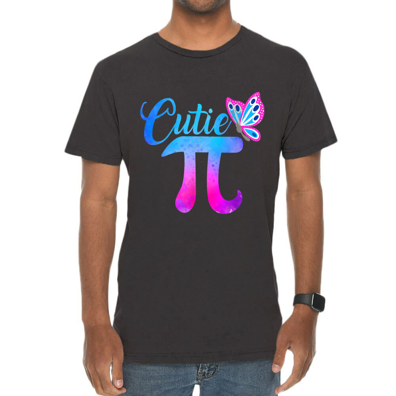 Cute & Funny Cutie Pi Math Pie Butterfly Adorable Math Pun Vintage T-shirt | Artistshot