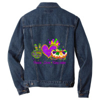 Mardi Gras Peace Love King Cake Mens My Favorite Men Denim Jacket | Artistshot