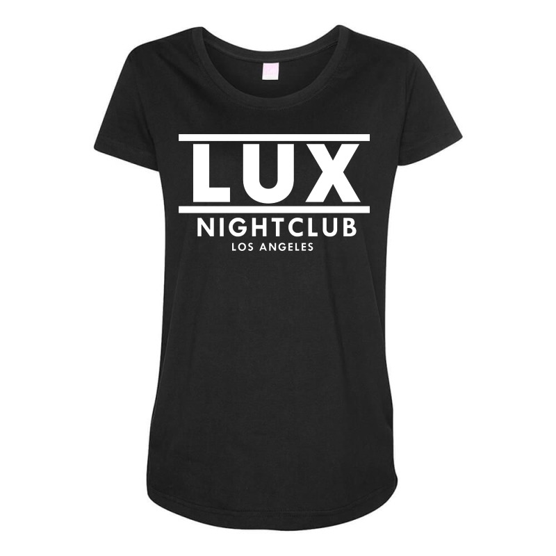 Lux Night Club Maternity Scoop Neck T-shirt by BLQS Apparel | Artistshot