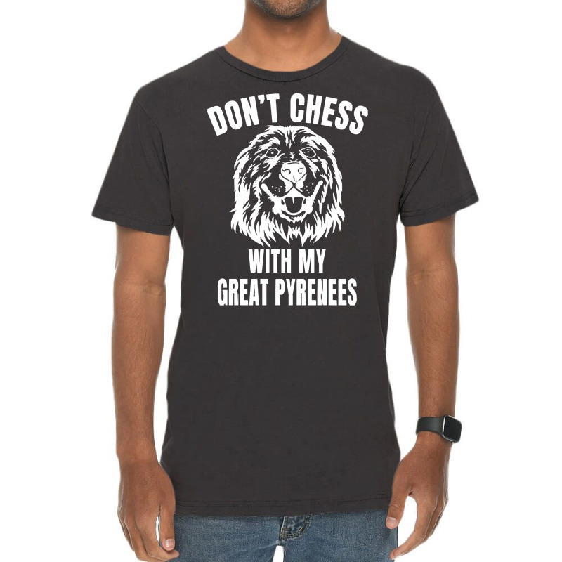 Chess Dog Great Pyrenees Funny Mes T  Shirt1311 Vintage T-shirt | Artistshot