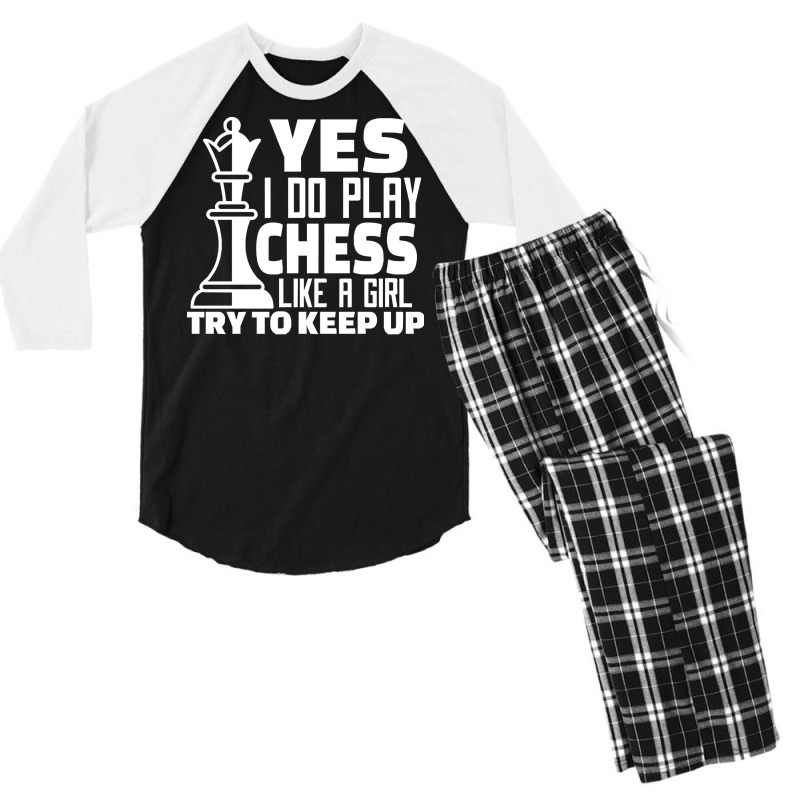 Chess Player T  Shirt1341 Men's 3/4 Sleeve Pajama Set | Artistshot