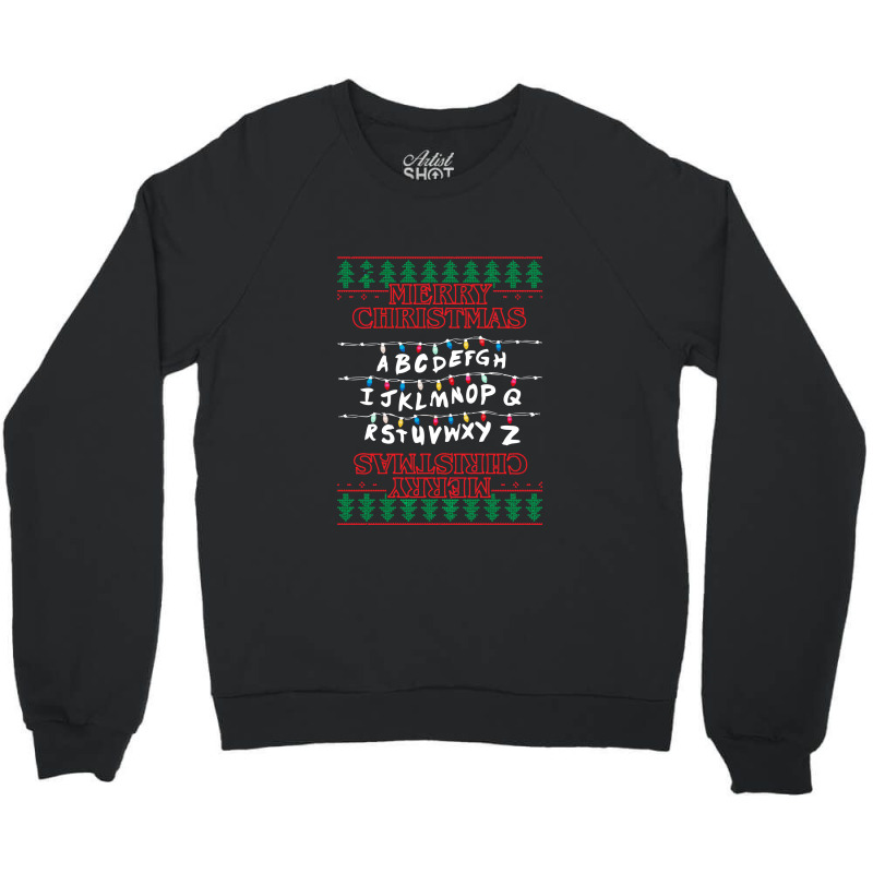 Merry Christmas Lights Knit Crewneck Sweatshirt | Artistshot