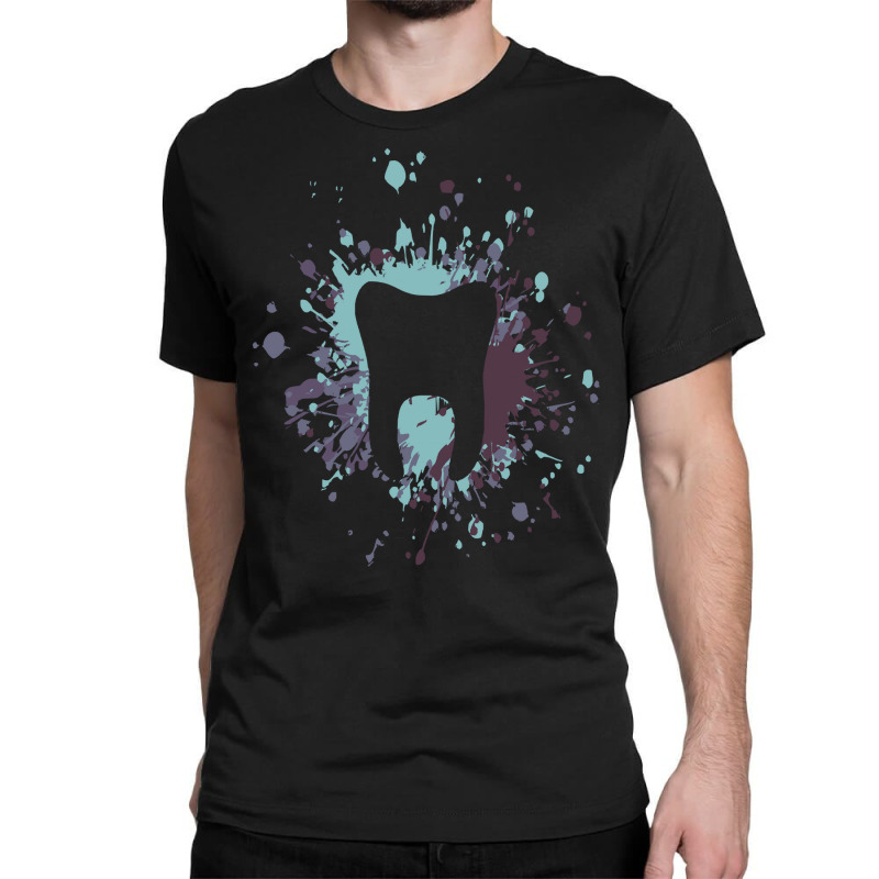 Tooth Paint Splash T  Shirt Dentis Tooth Color Splash T  Shirt Classic T-shirt | Artistshot