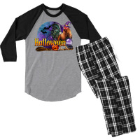 Halloween Witch Rooster Men's 3/4 Sleeve Pajama Set | Artistshot