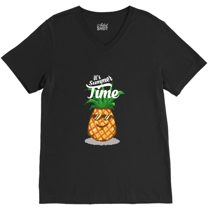 Summer Time Pineapple V-neck Tee | Artistshot