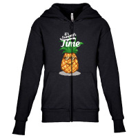 Summer Time Pineapple Youth Zipper Hoodie | Artistshot