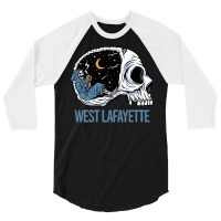 West Lafayette T  Shirt Chilling Skeleton West Lafayette T  Shirt 3/4 Sleeve Shirt | Artistshot