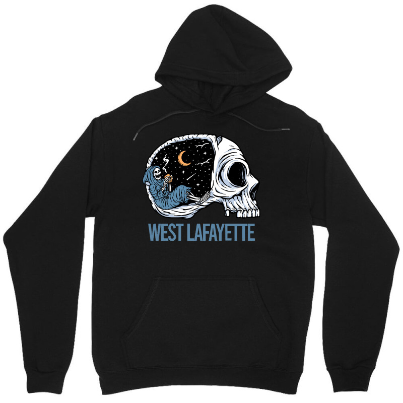 West Lafayette T  Shirt Chilling Skeleton West Lafayette T  Shirt Unisex Hoodie | Artistshot