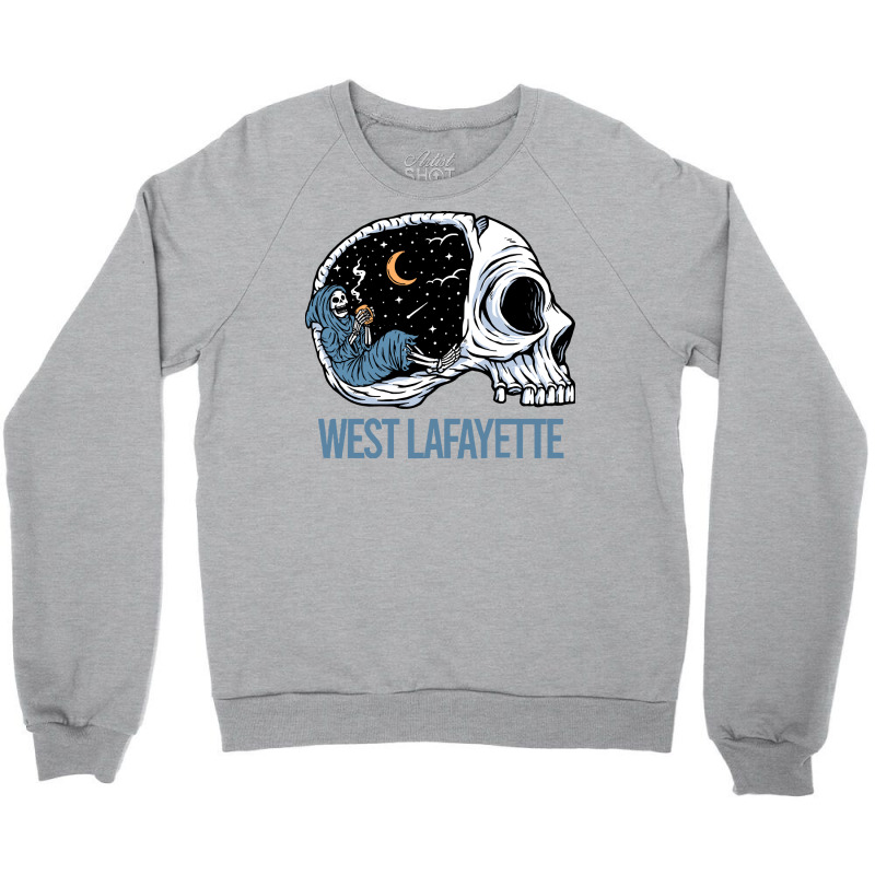 West Lafayette T  Shirt Chilling Skeleton West Lafayette T  Shirt Crewneck Sweatshirt | Artistshot