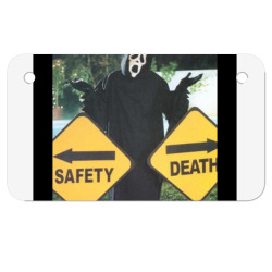 scream scary movie ghostface halloween design  ghostface Motorcycle License Plate | Artistshot