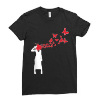 Headshot Butterfly  Head Shot Butterflies Ladies Fitted T-shirt | Artistshot