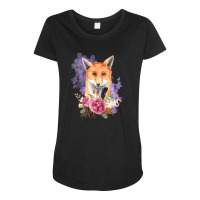 Watercolor Fox Maternity Scoop Neck T-shirt | Artistshot