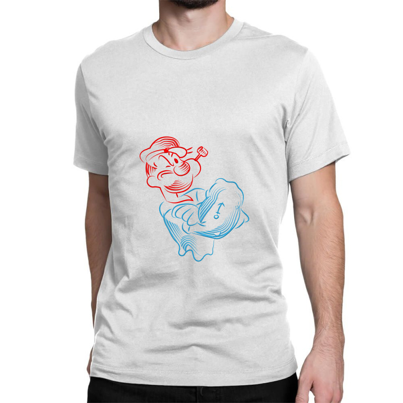 Popeye Outline Classic T-shirt | Artistshot