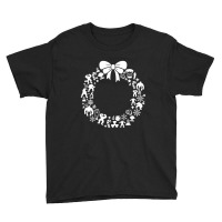 The Incredible Christmas Wreath Pattern Youth Tee | Artistshot