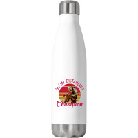 The Martian Social Distancing Champion T Stainless Steel Water Bottle | Artistshot